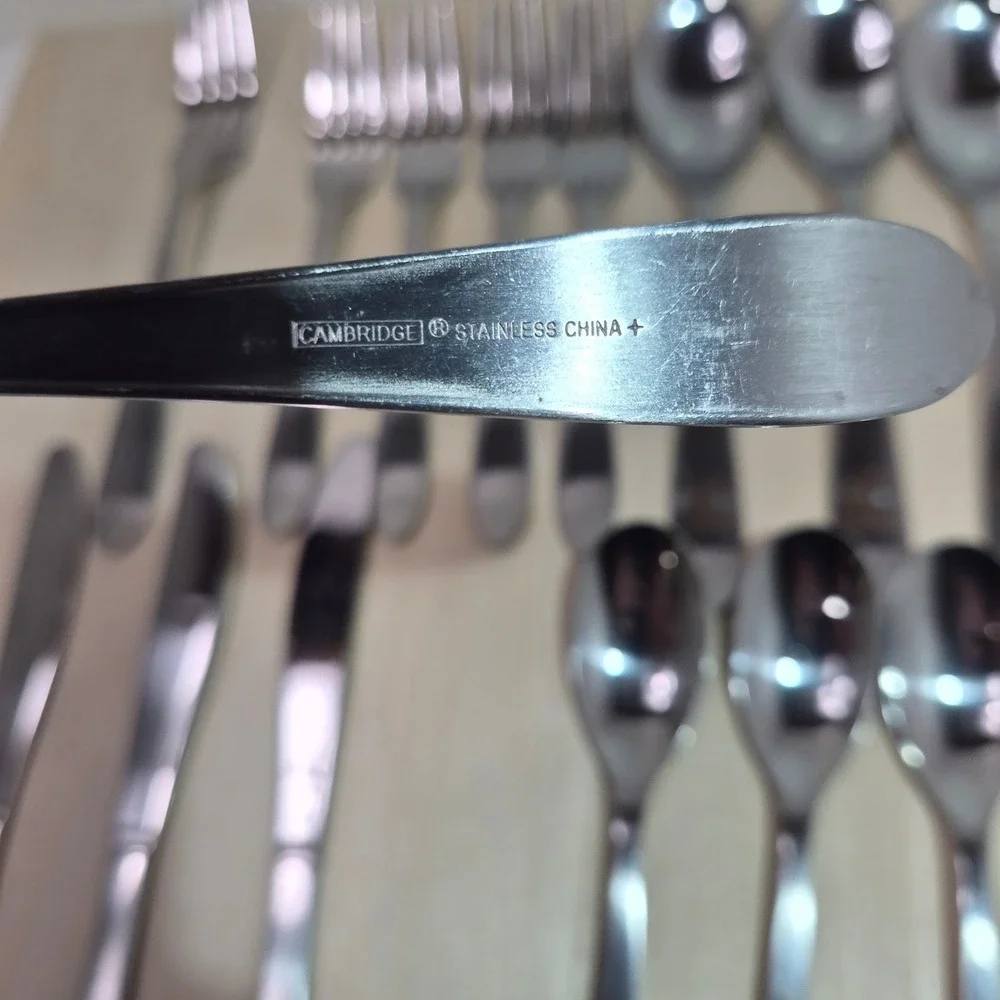 Cambridge Stainless Steel Flatware Set 17 Pieces‎ NOT COMPLETE Mixed Lot